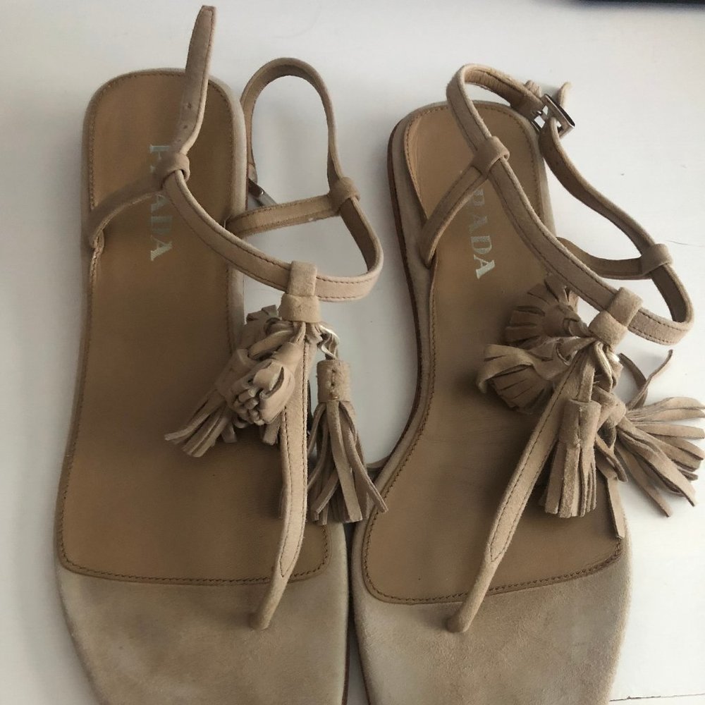 Prada Sandals with Tassle and Buckle Strap - Picture 2 of 5